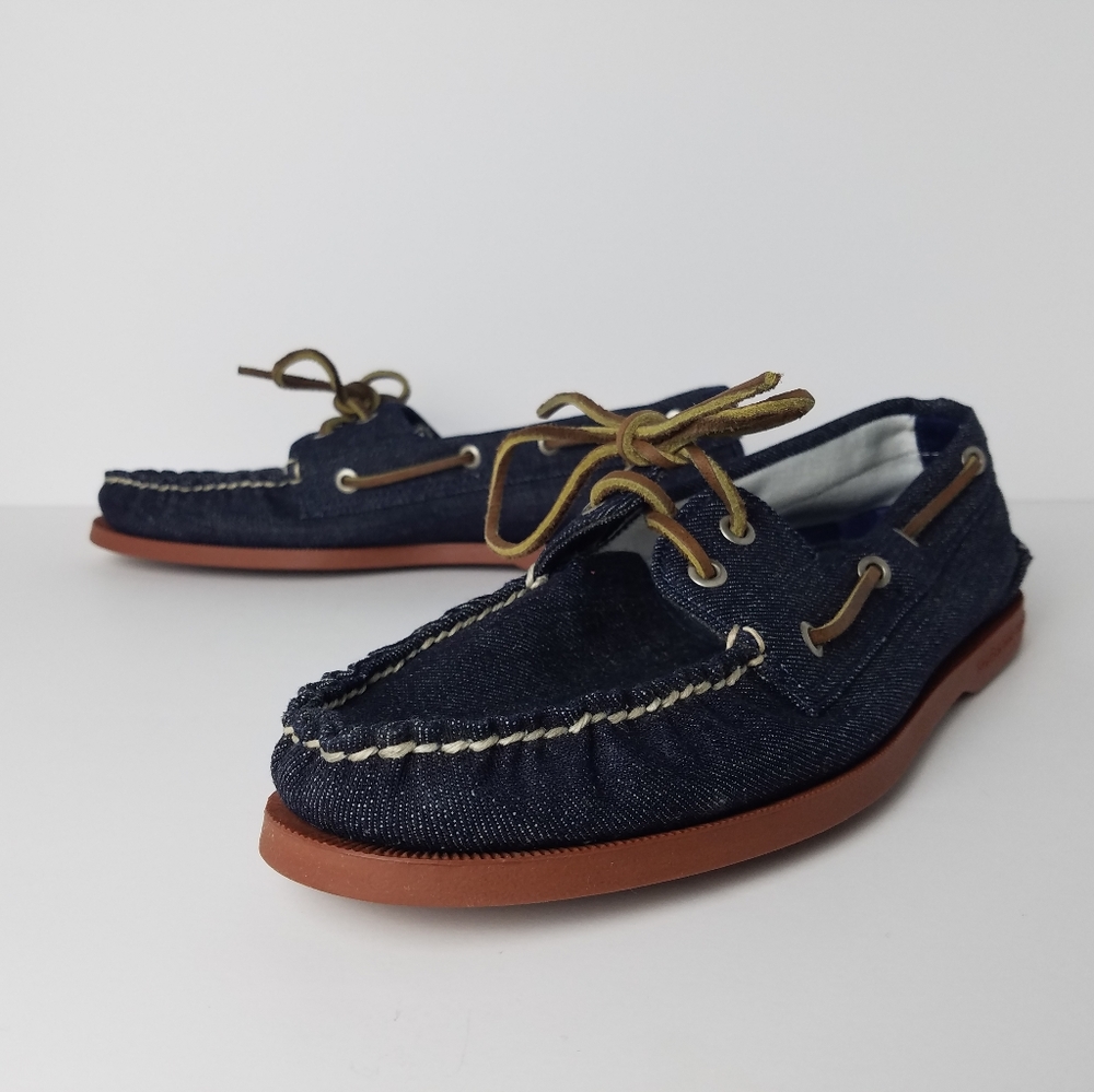 Men's J.Crew Denim Sperry Top Siders Size 10.5